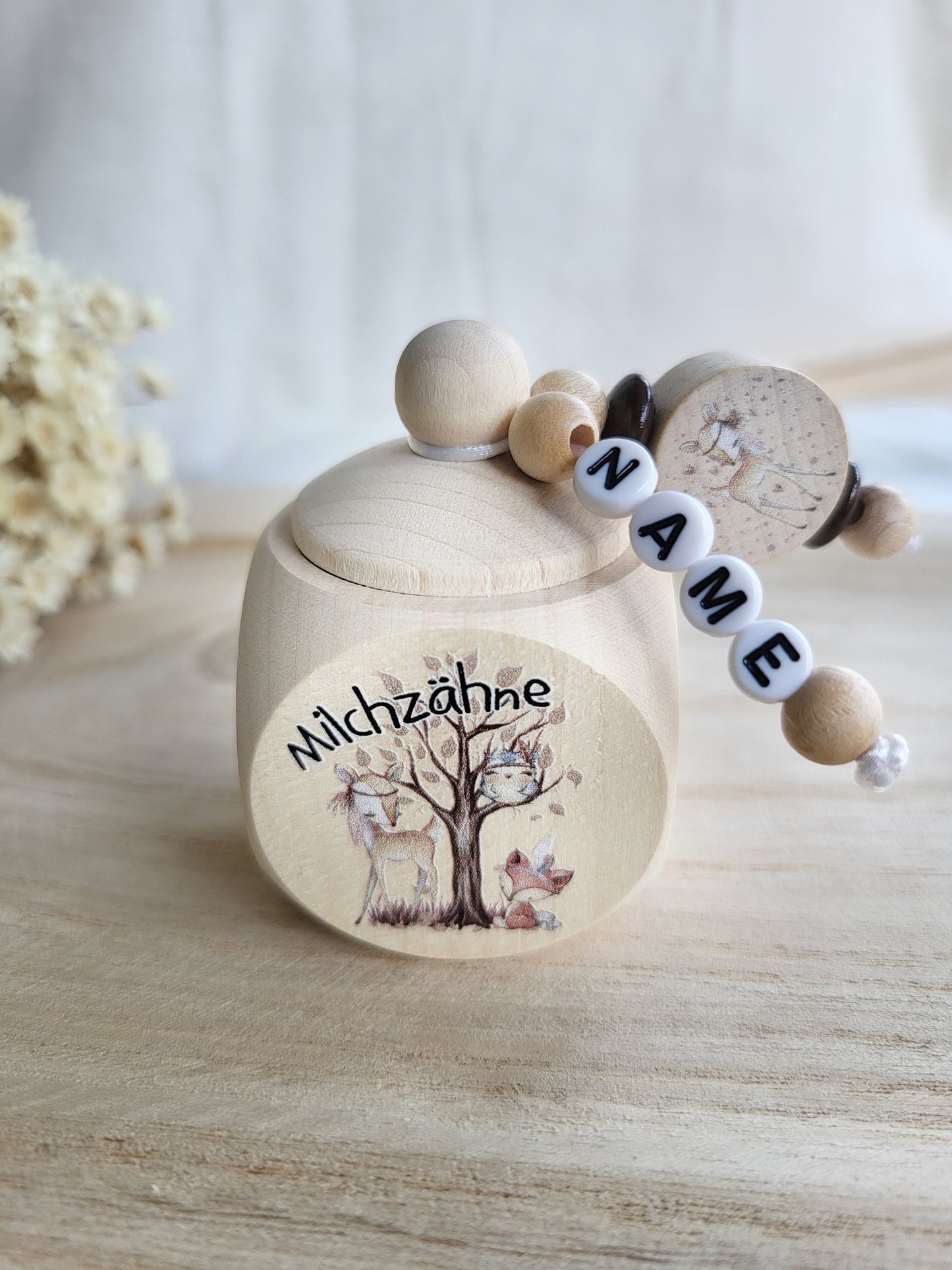 Milchzahndose Waldtiere Personalisiert