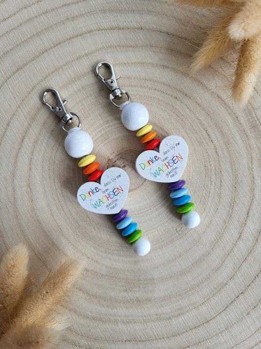 Anhänger Danke,dass du mir beim wachsen geholfen hast. Bunt