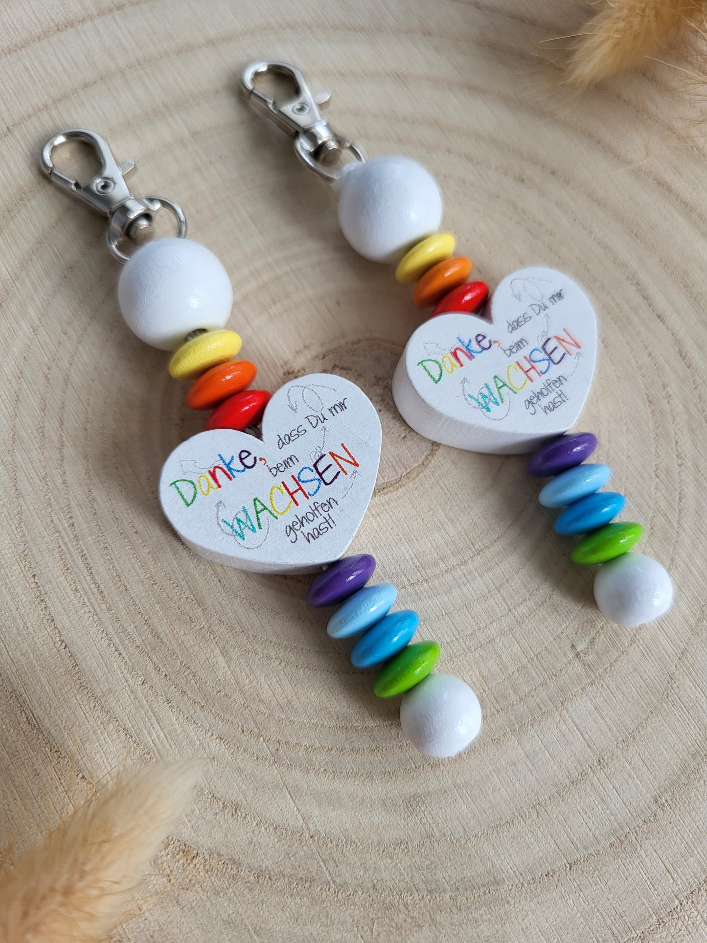 Anhänger Danke,dass du mir beim wachsen geholfen hast. Bunt