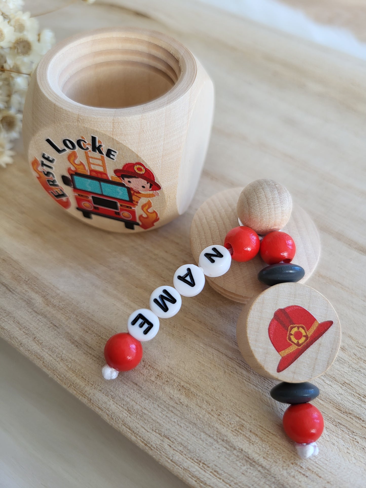 Löckchendose Feuerwehr Personalisiert