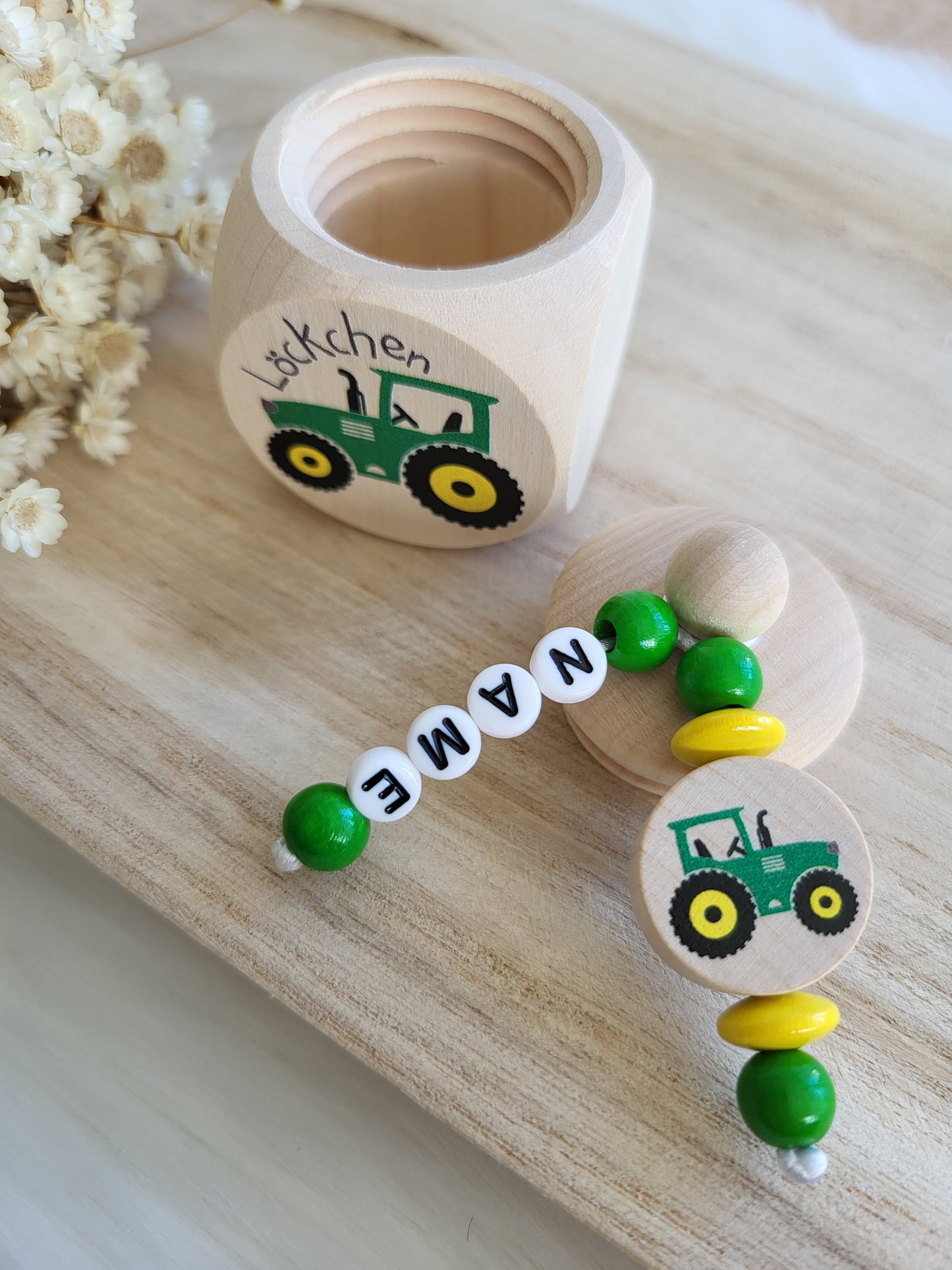 Löckchendose Traktor Personalisiert