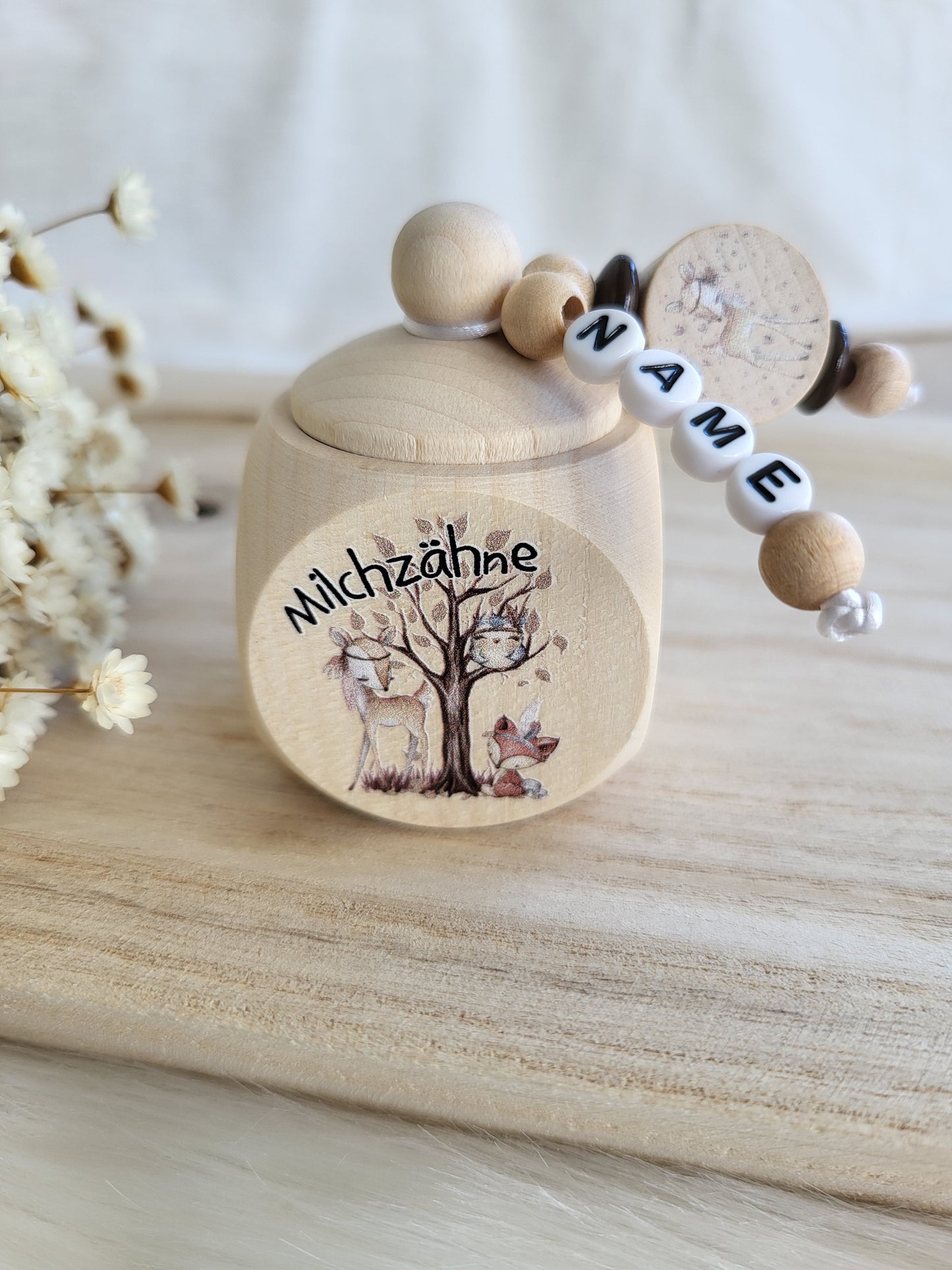 Milchzahndose Waldtiere Personalisiert