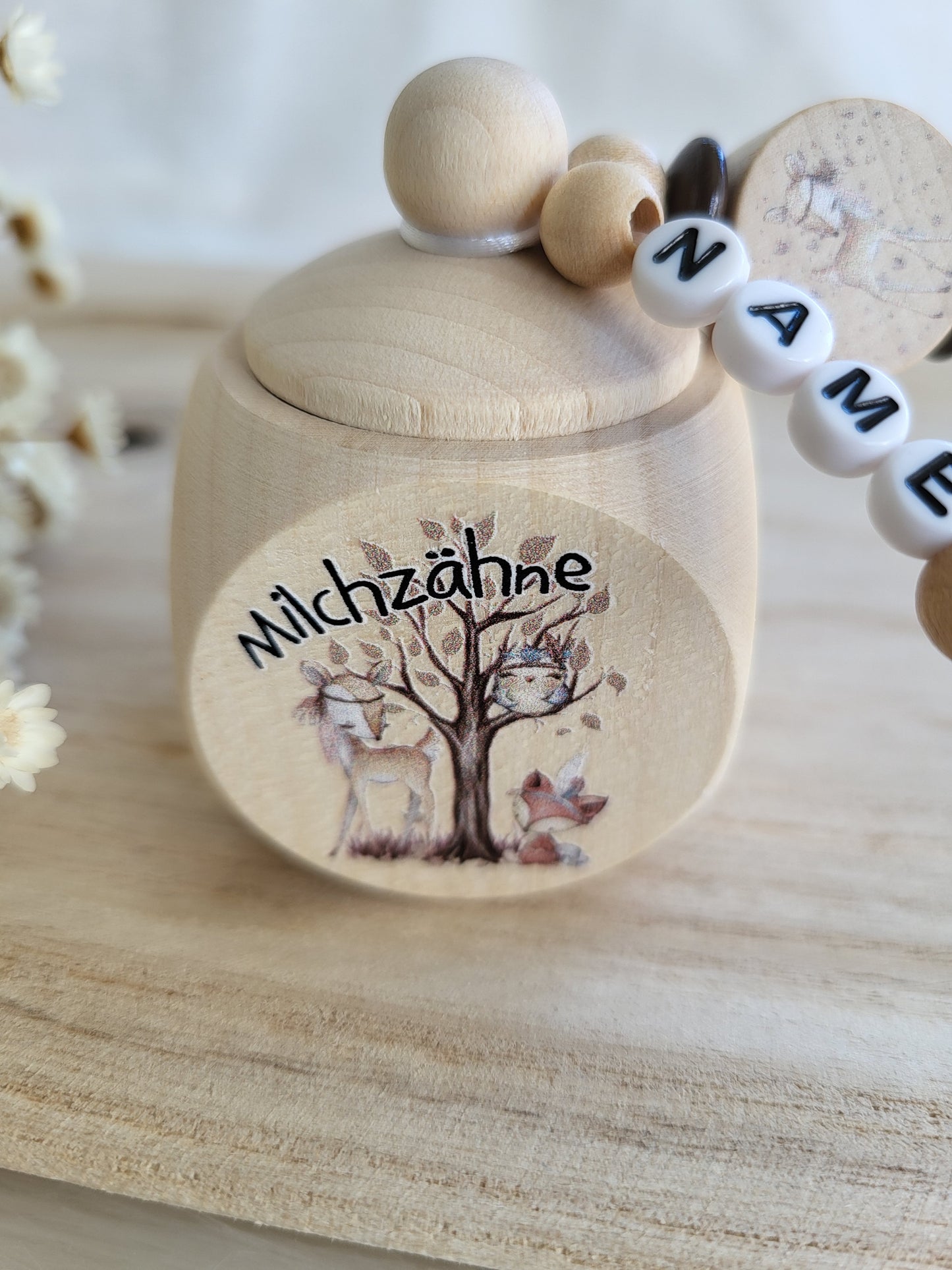 Milchzahndose Waldtiere Personalisiert