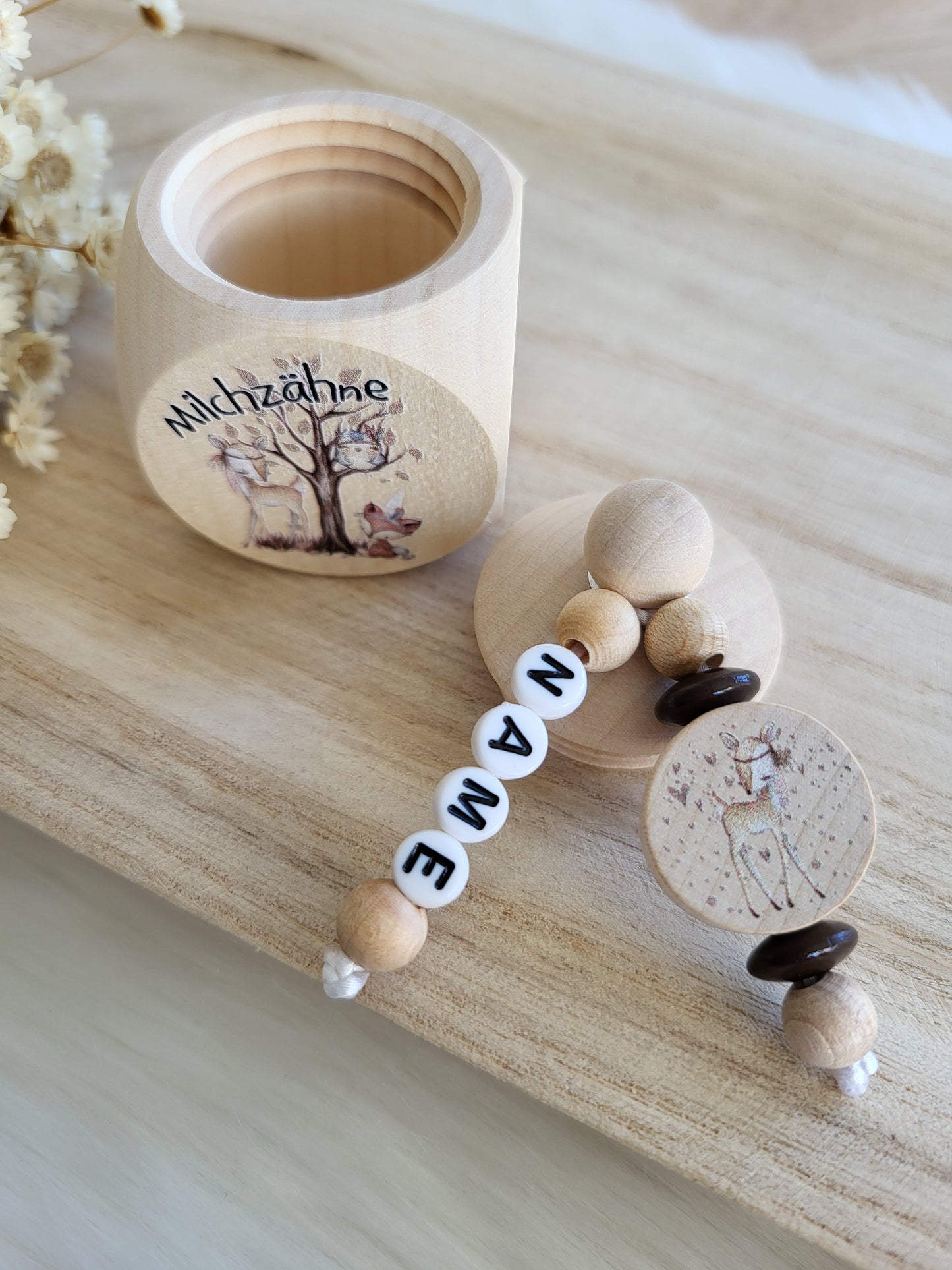 Milchzahndose Waldtiere Personalisiert