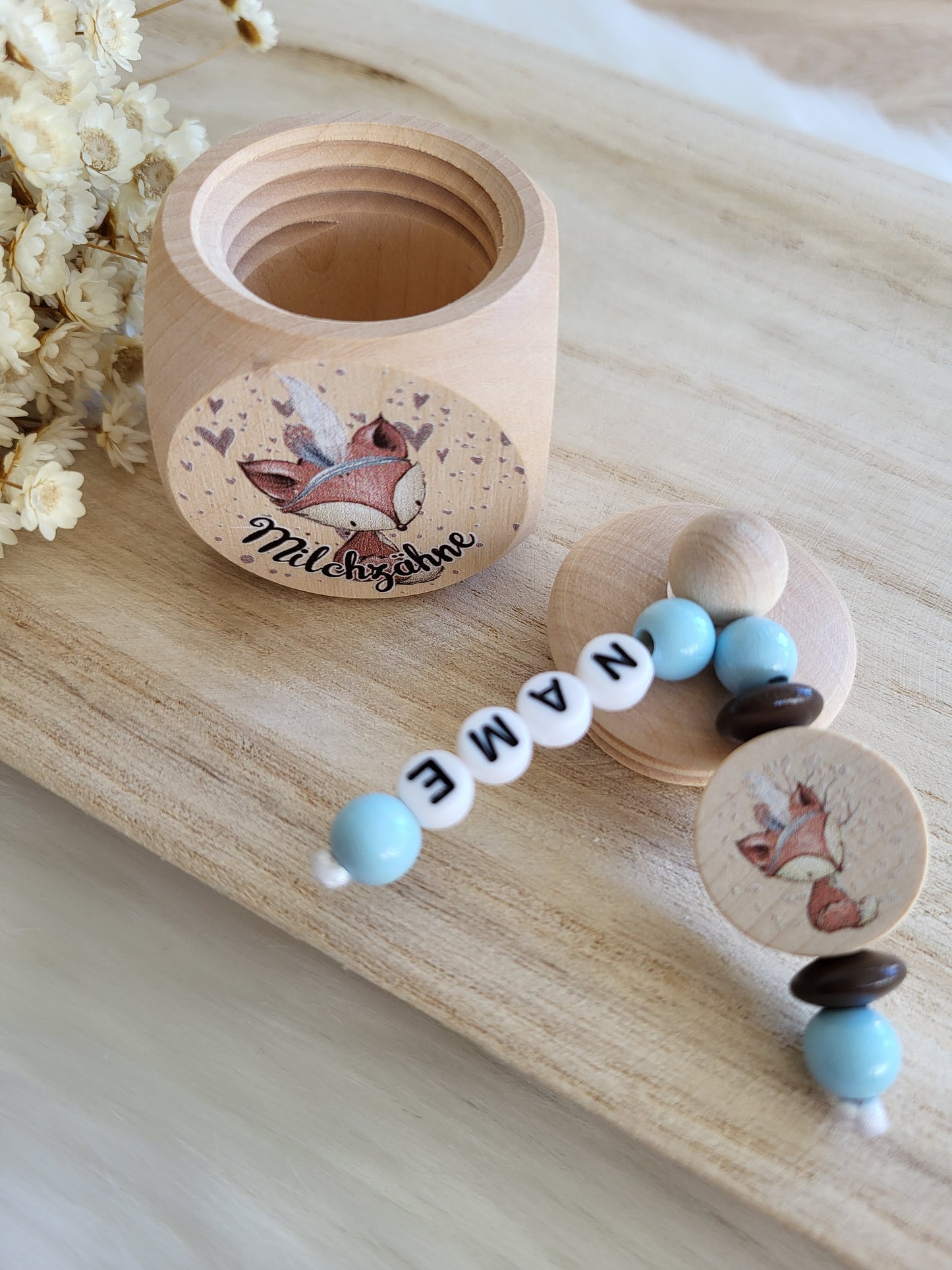 Milchzahndose Fuchs Indianer Personalisiert