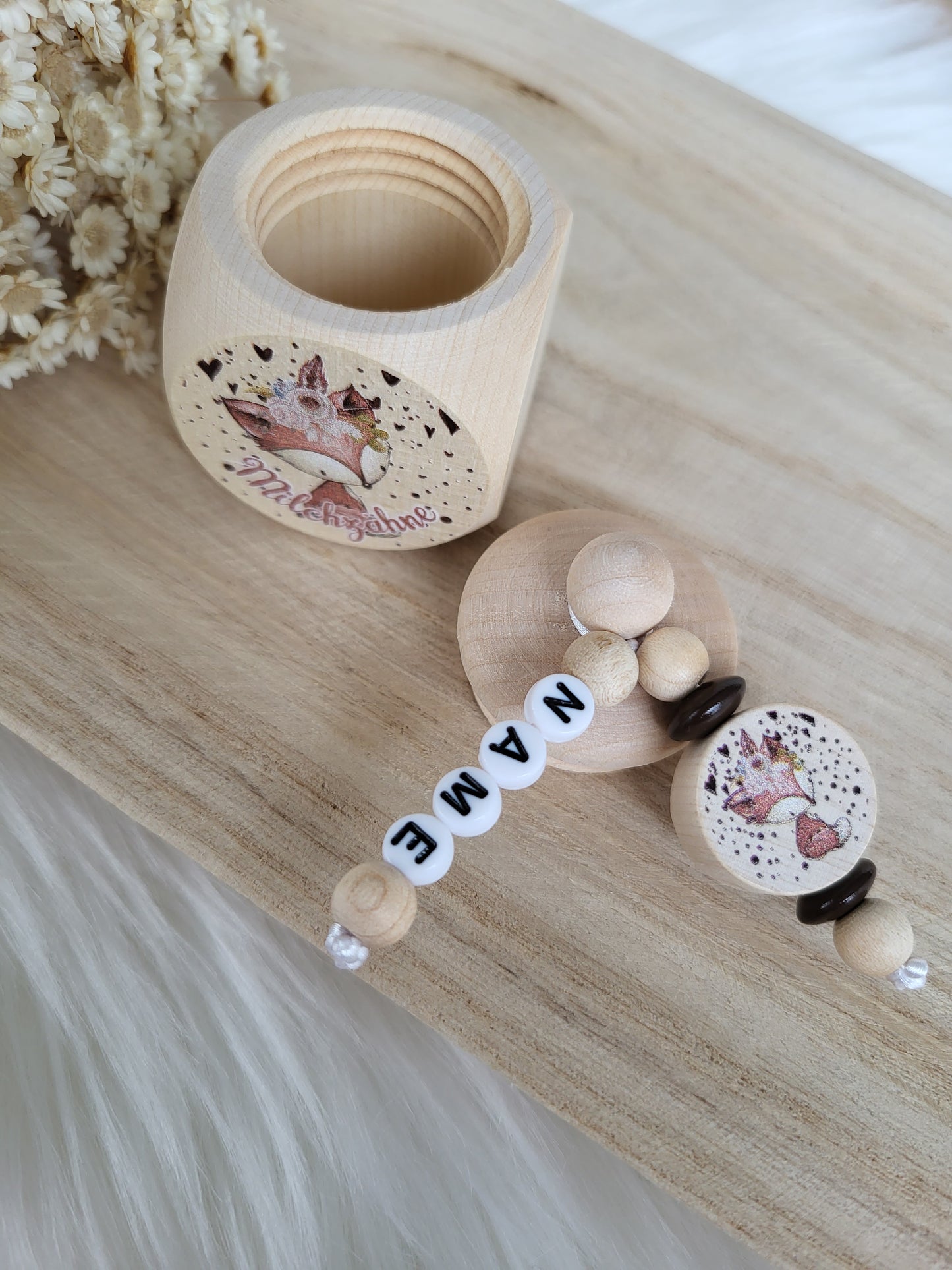 Milchzahndose Fuchs Mädchen Personalisiert