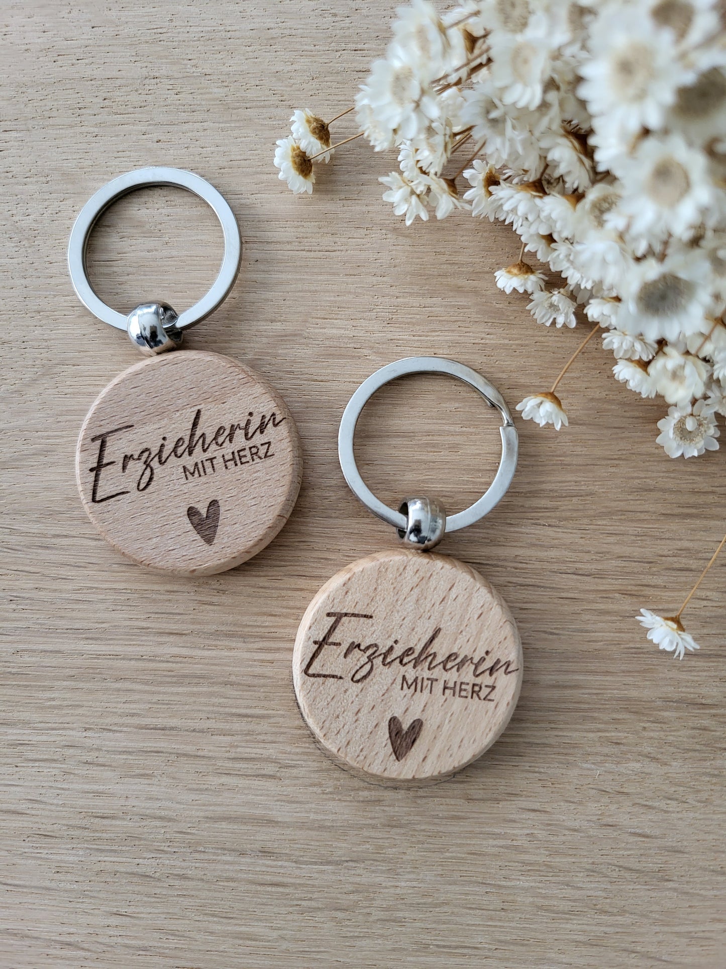 Schlüsselanhänger Erzieherin mit Herz