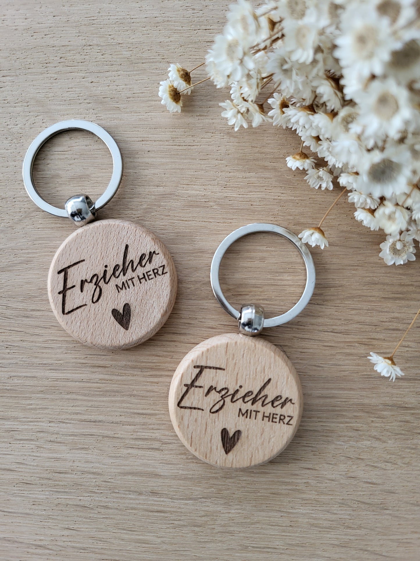 Schlüsselanhänger Erzieher mit Herz