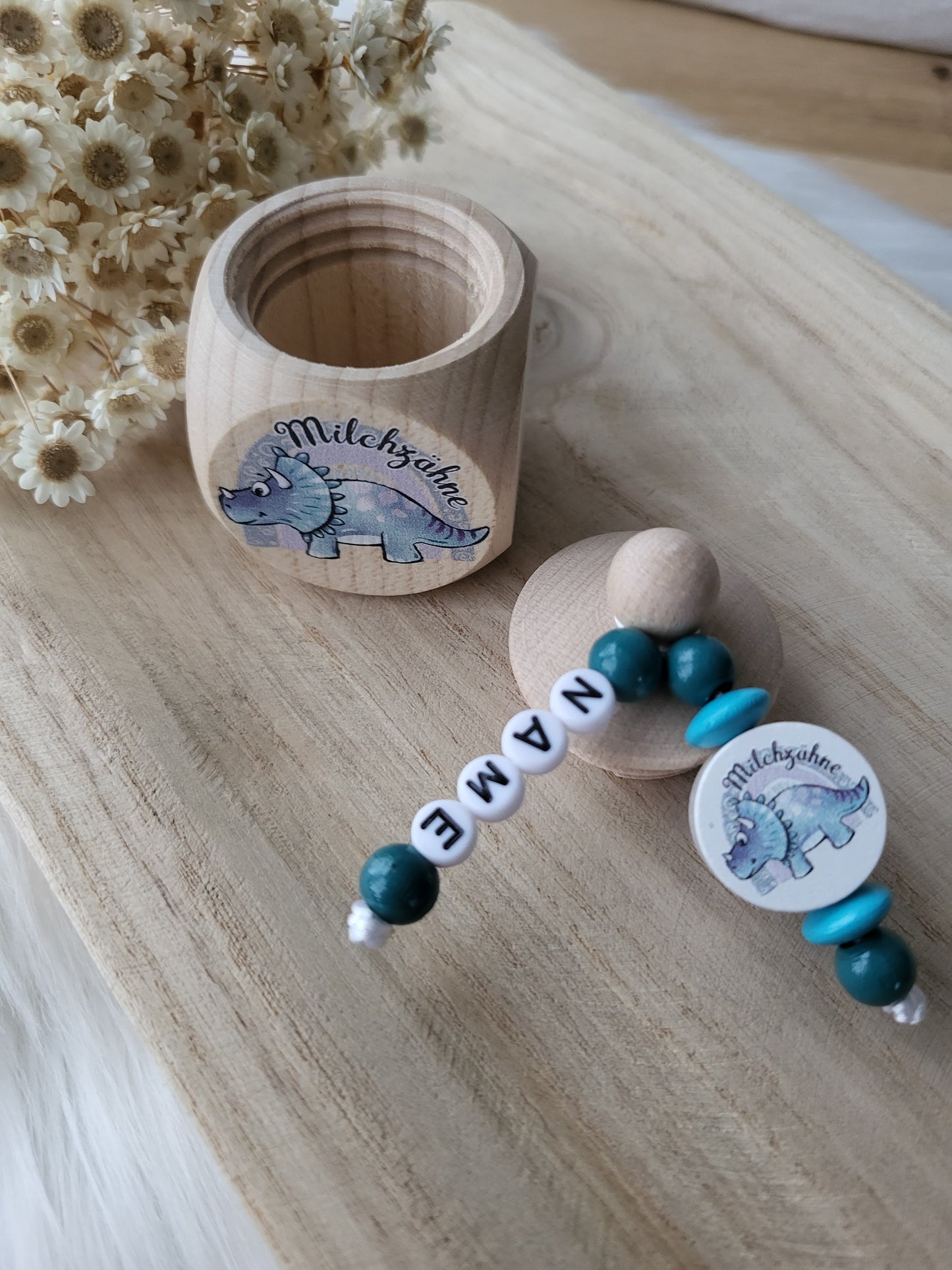 Milchzahndose Dino Triceratops Personalisiert