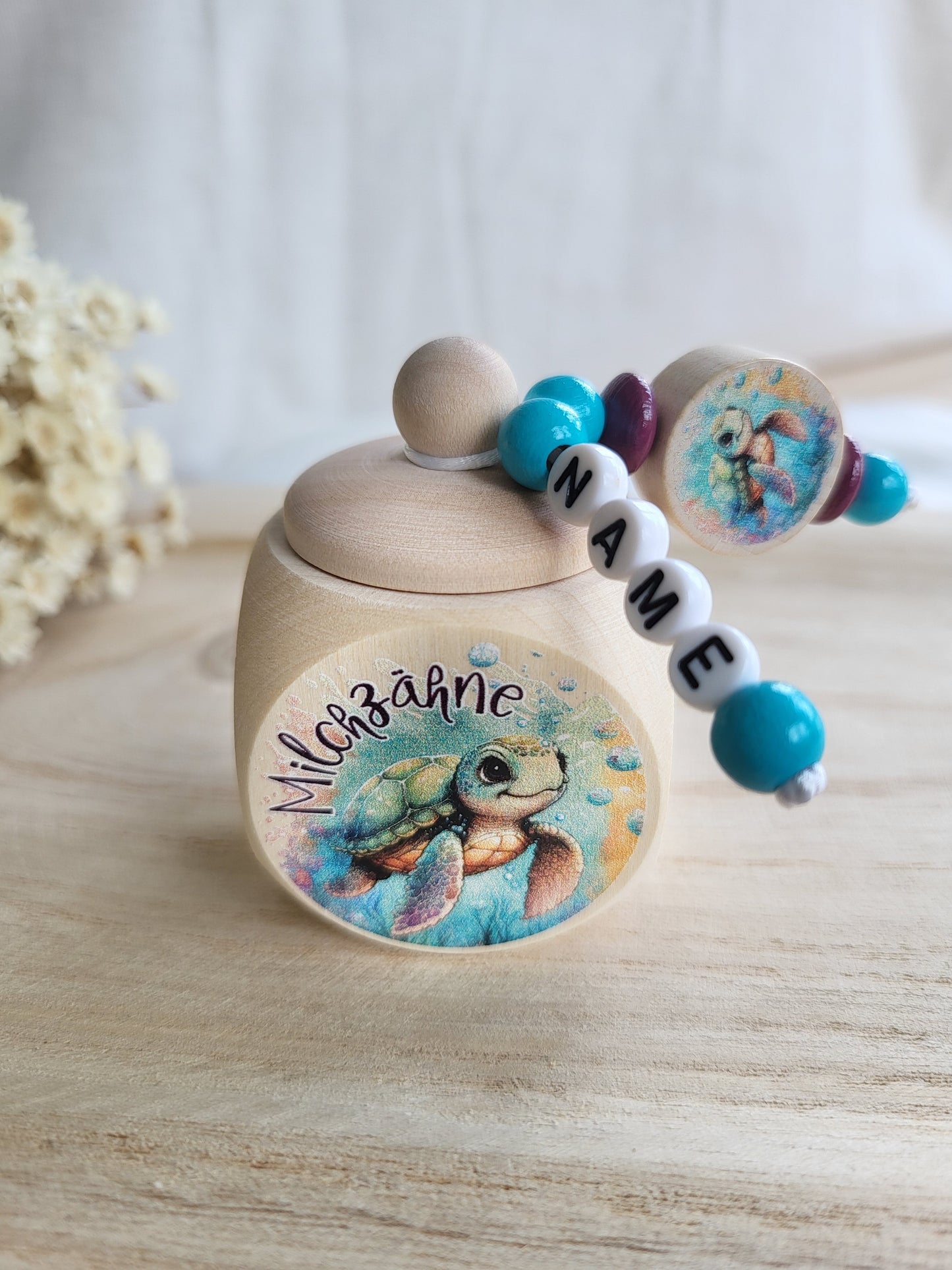 Milchzahndose Schildkröte Personalisiert