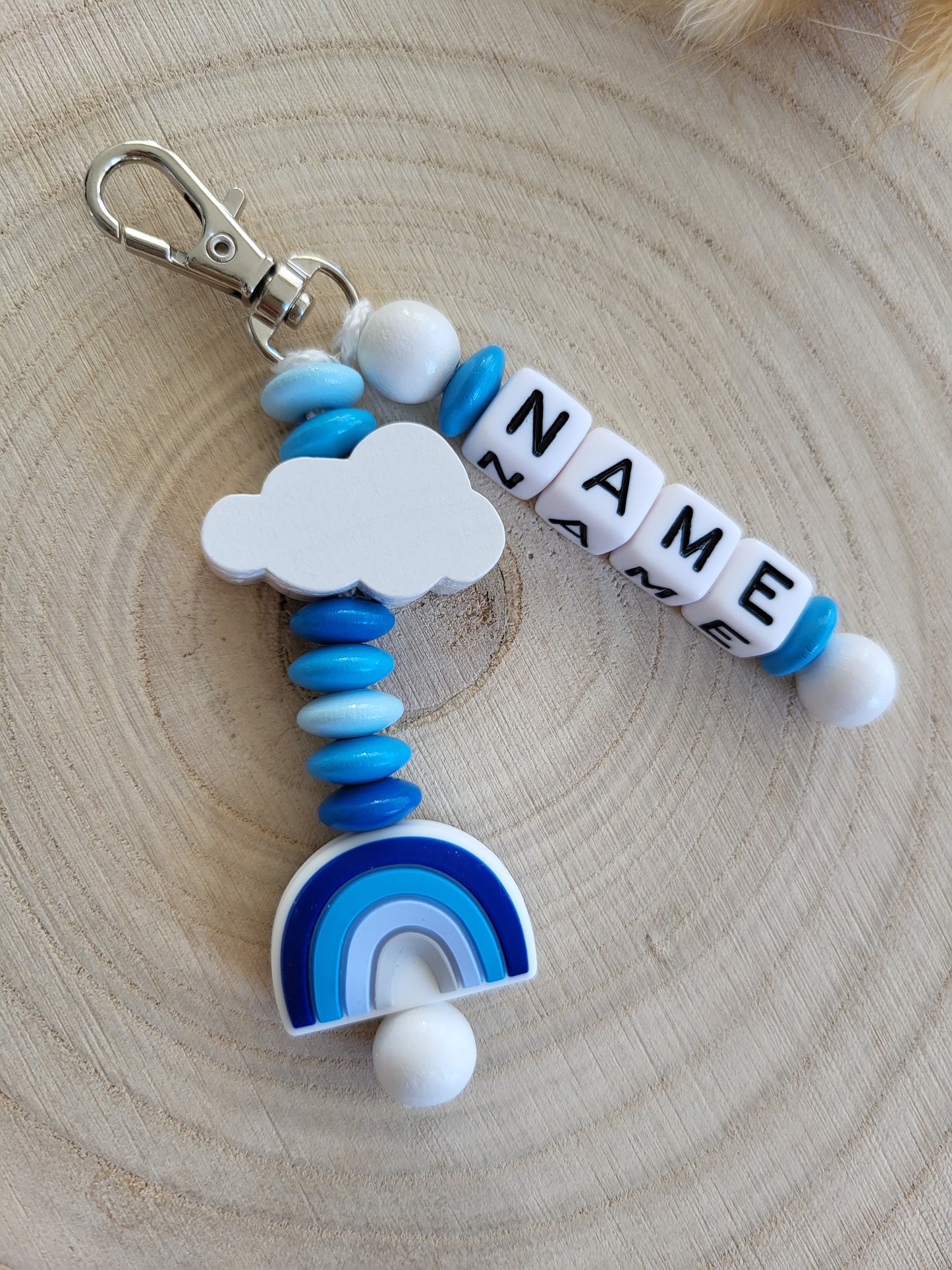 Anhänger Regenbogen Wolke Personalisiert