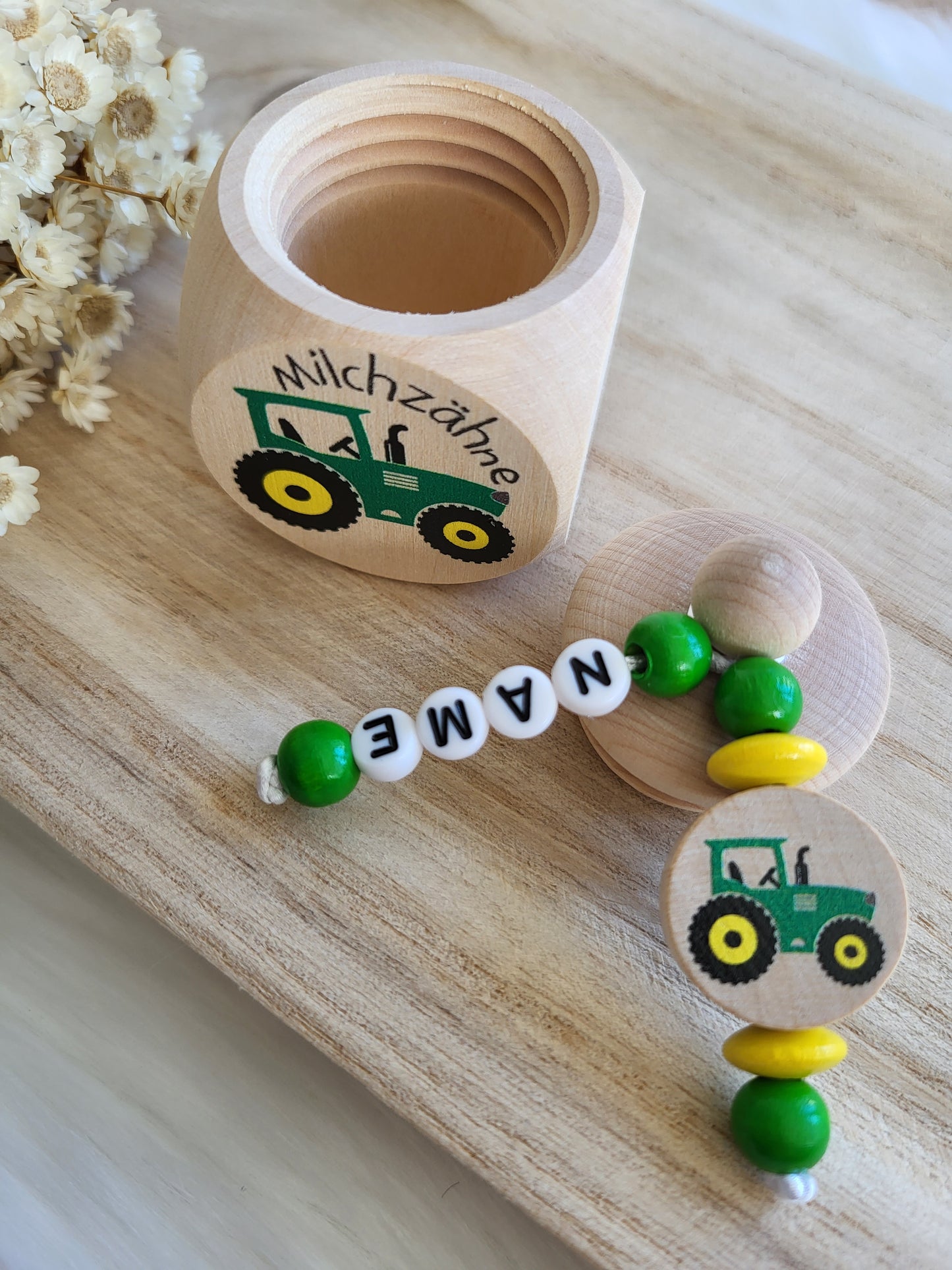 Milchzahndose Traktor Personalisiert