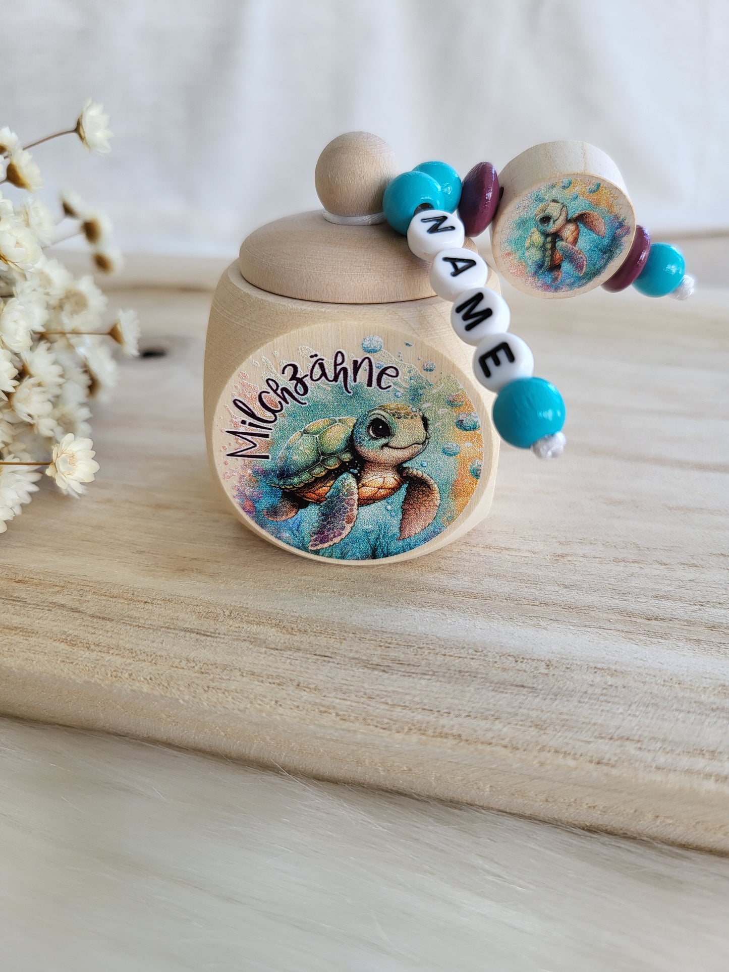 Milchzahndose Schildkröte Personalisiert