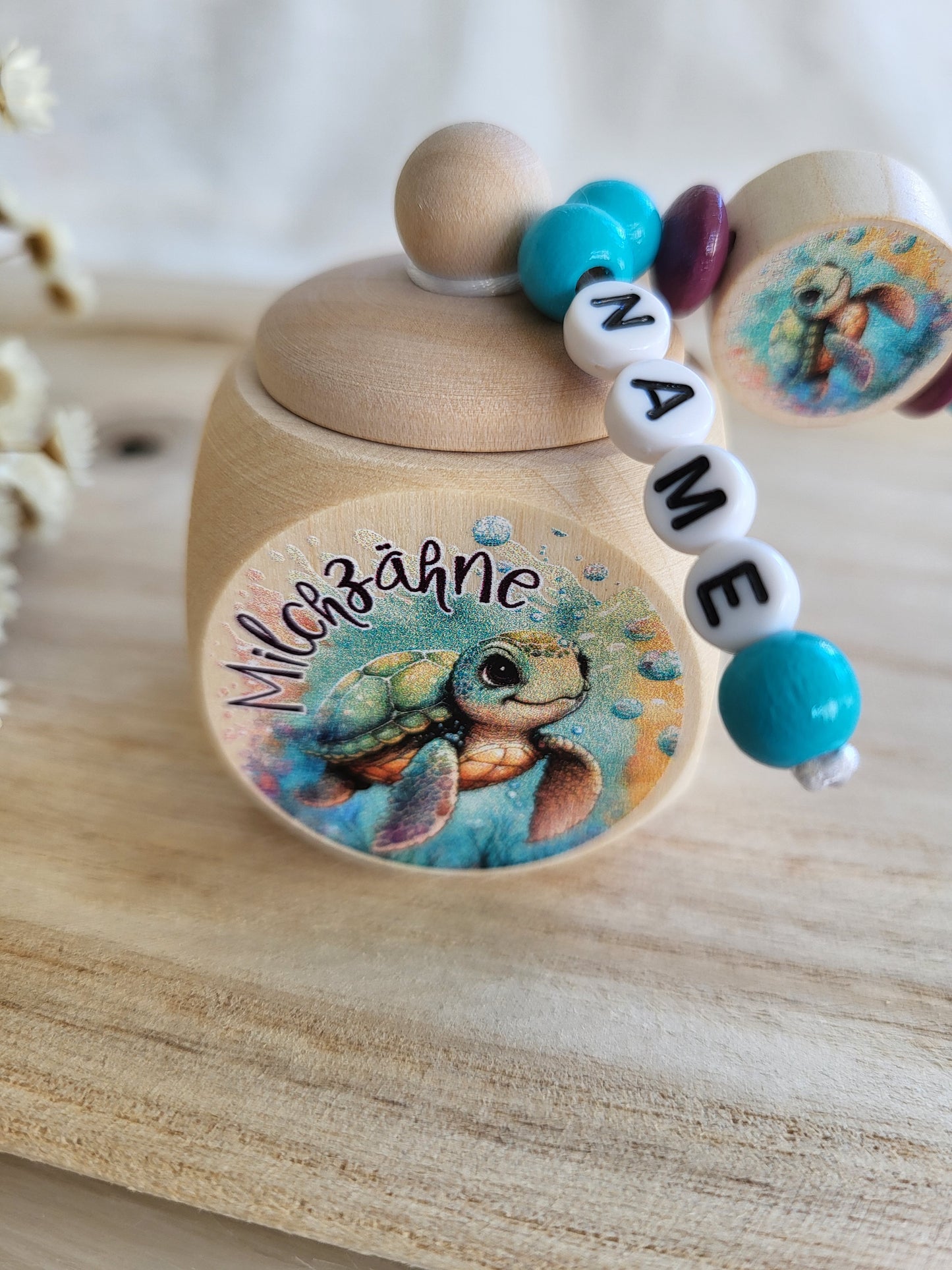 Milchzahndose Schildkröte Personalisiert