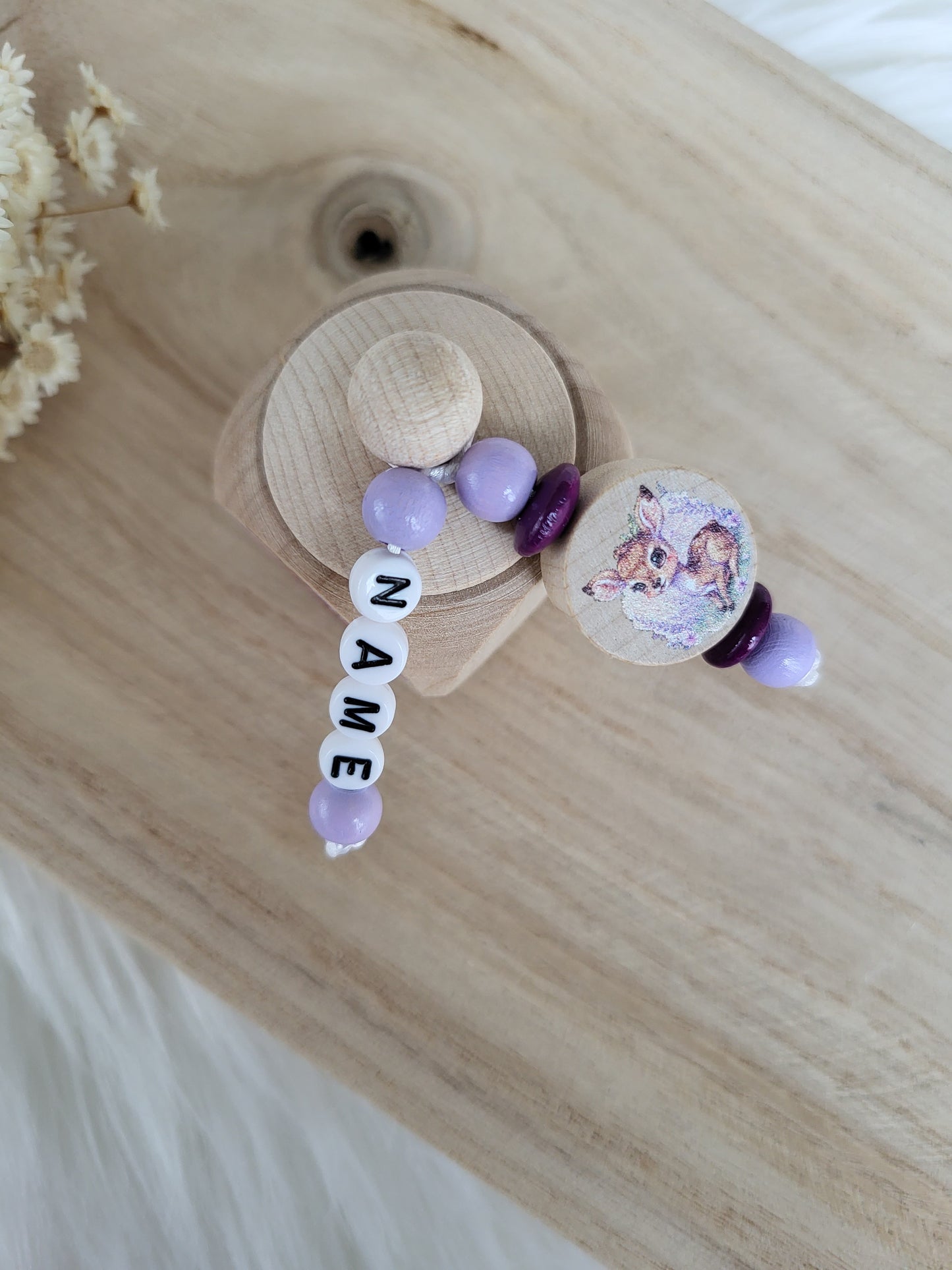 Milchzahndose Reh mit Blumen Personalisiert