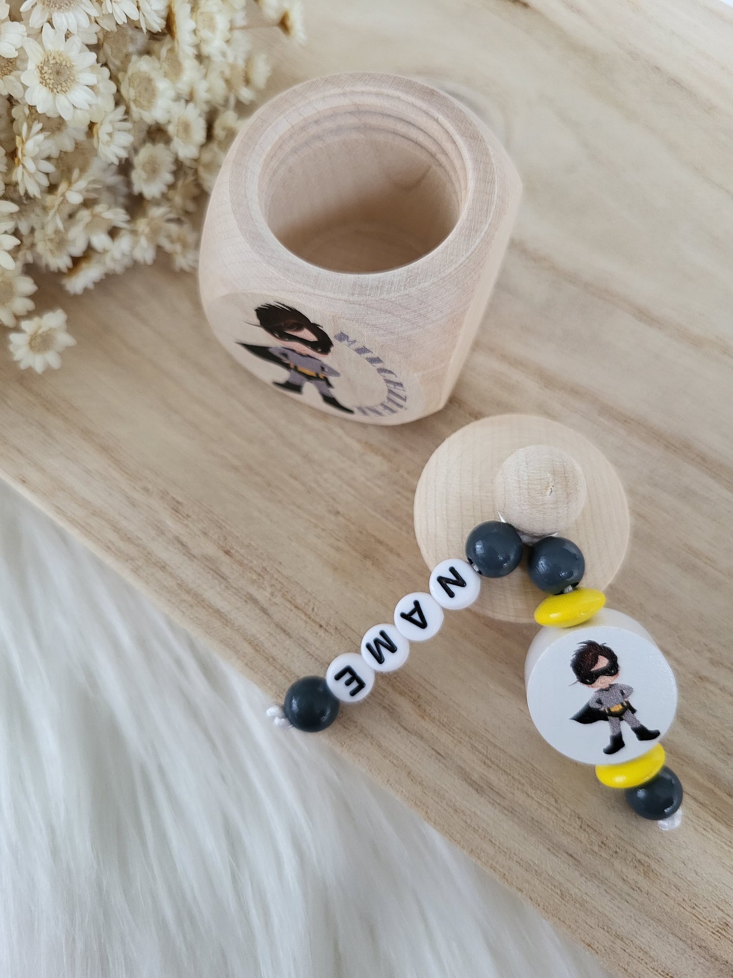 Milchzahndose Held Personalisiert