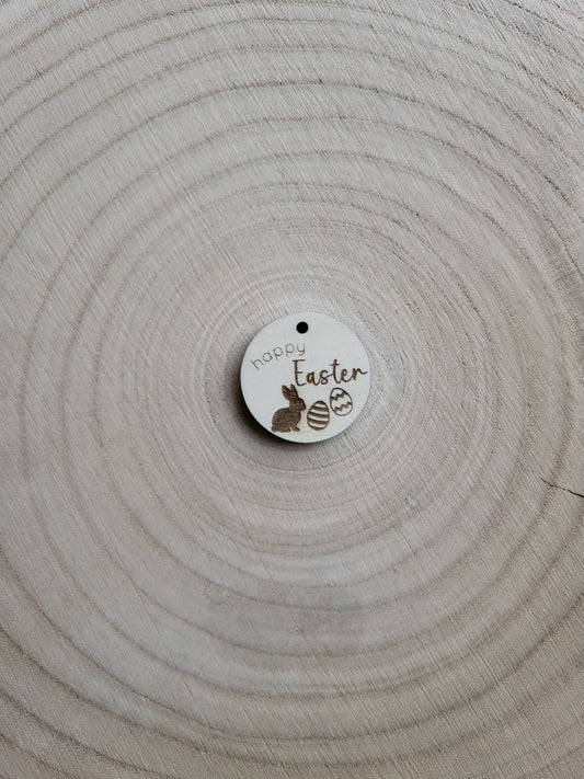 Geschenkanhänger Ostern - happy Easter Hase und Eier 2