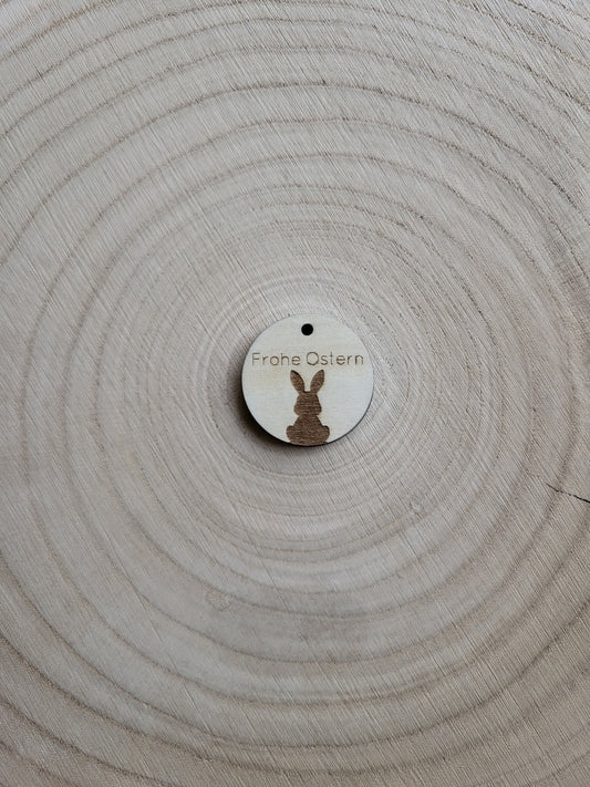 Geschenkanhänger Ostern - Frohe Ostern Hase sitzend