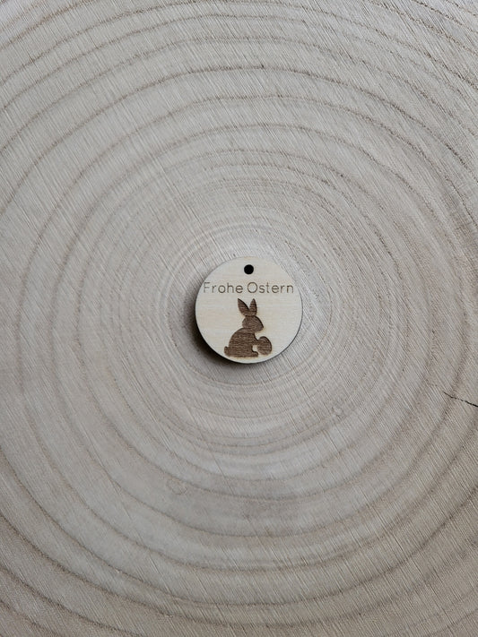 Geschenkanhänger Ostern - frohe Ostern Hase mit Ei
