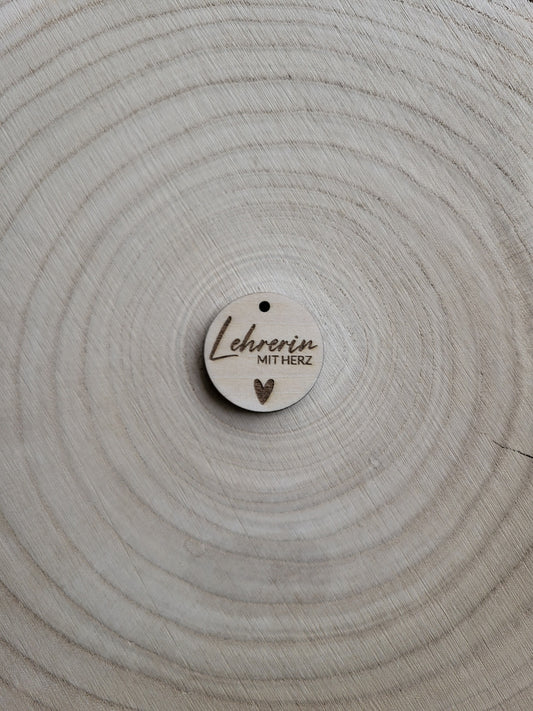 Geschenkanhänger Mit Herz - Lehrerin