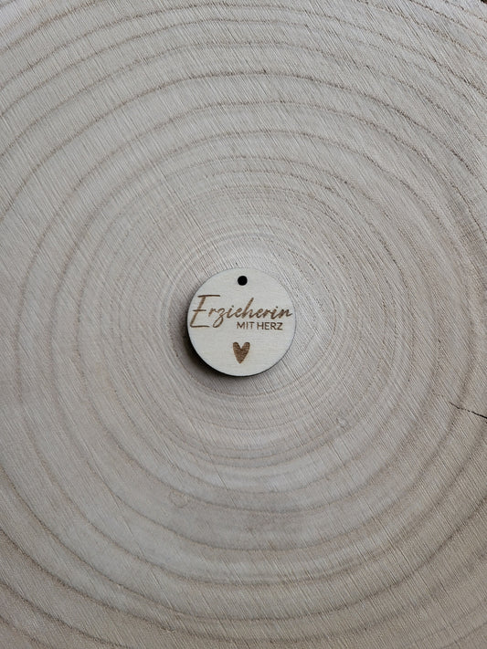 Geschenkanhänger Mit Herz - Erzieherin