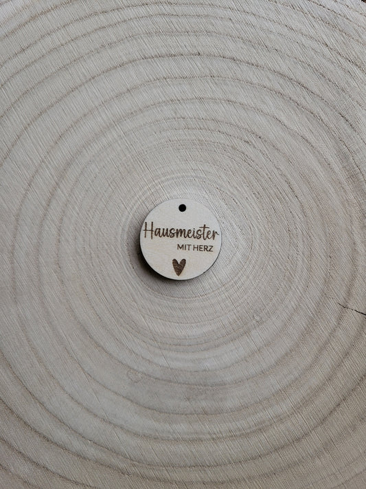 Geschenkanhänger Mit Herz - Hausmeister