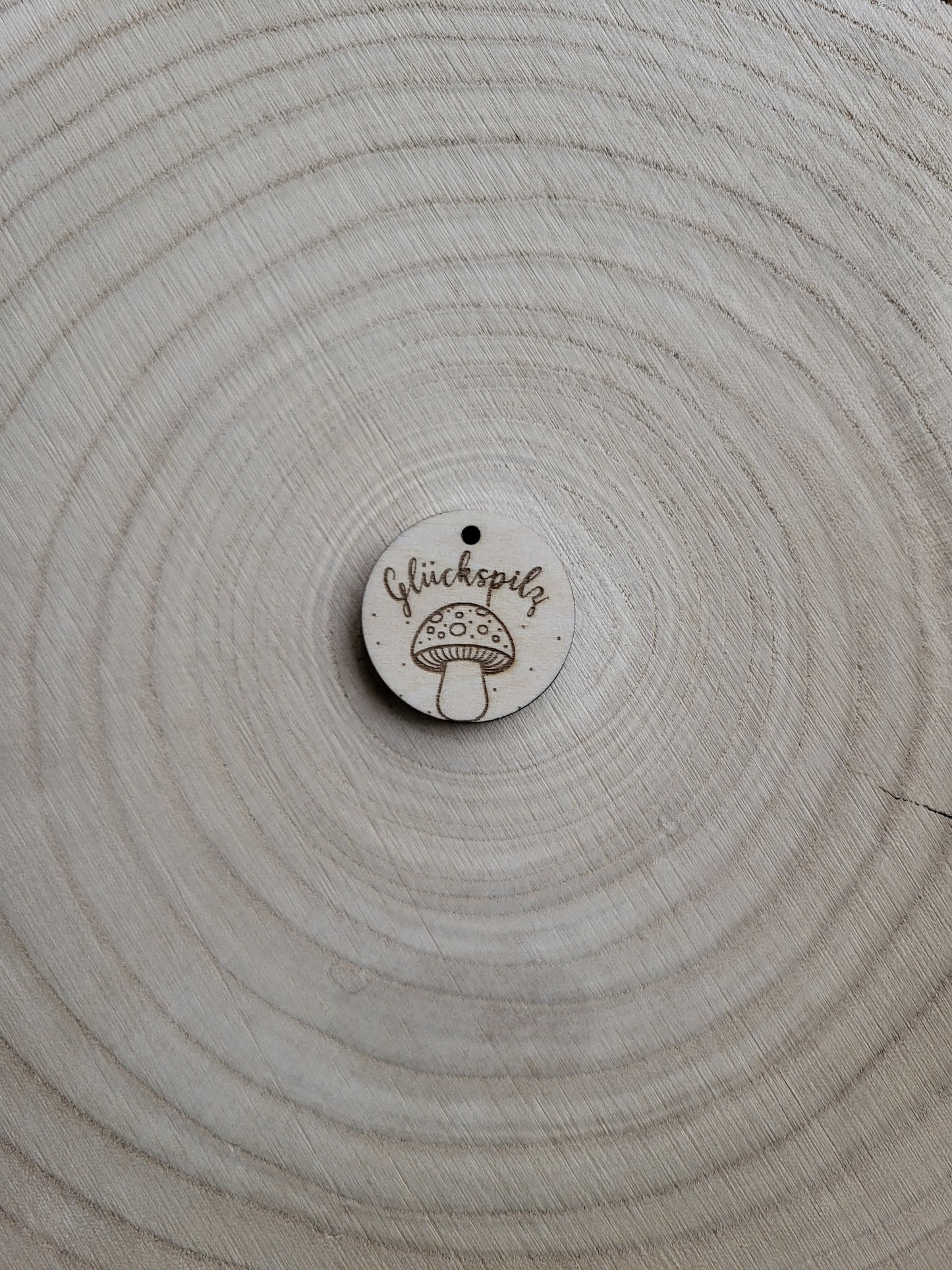 Geschenkanhänger Spruch - Glückspilz