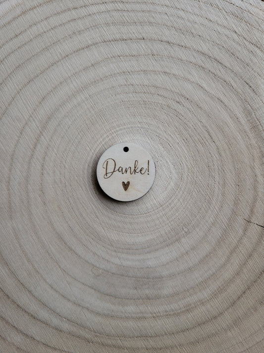 Geschenkanhänger Spruch - Danke! Herz