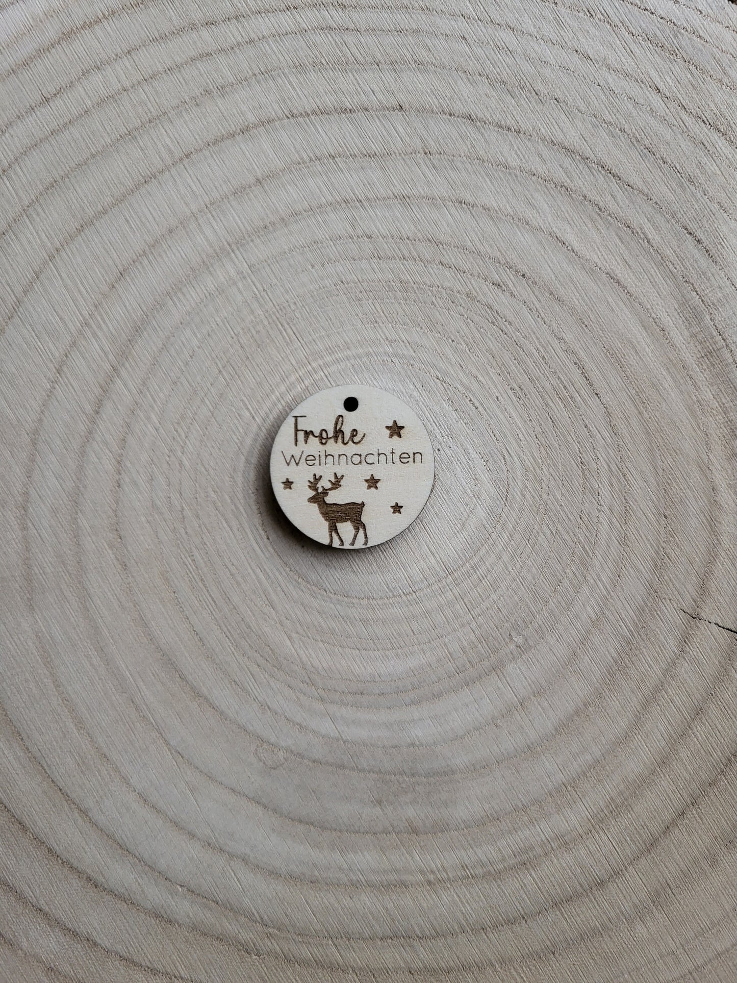 Geschenkanhänger Weihnachten - Frohe Weihnachten Rentier