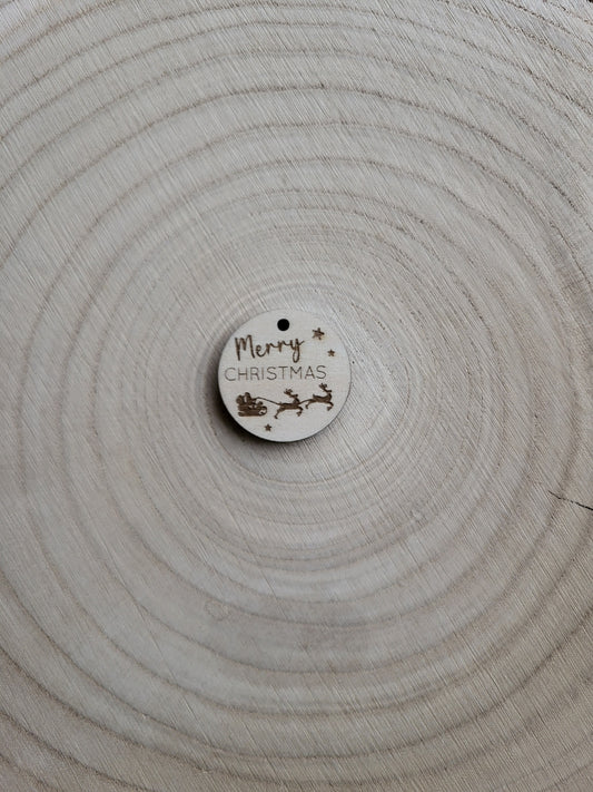 Geschenkanhänger Weihnachten - Merry Christmas Schlitten