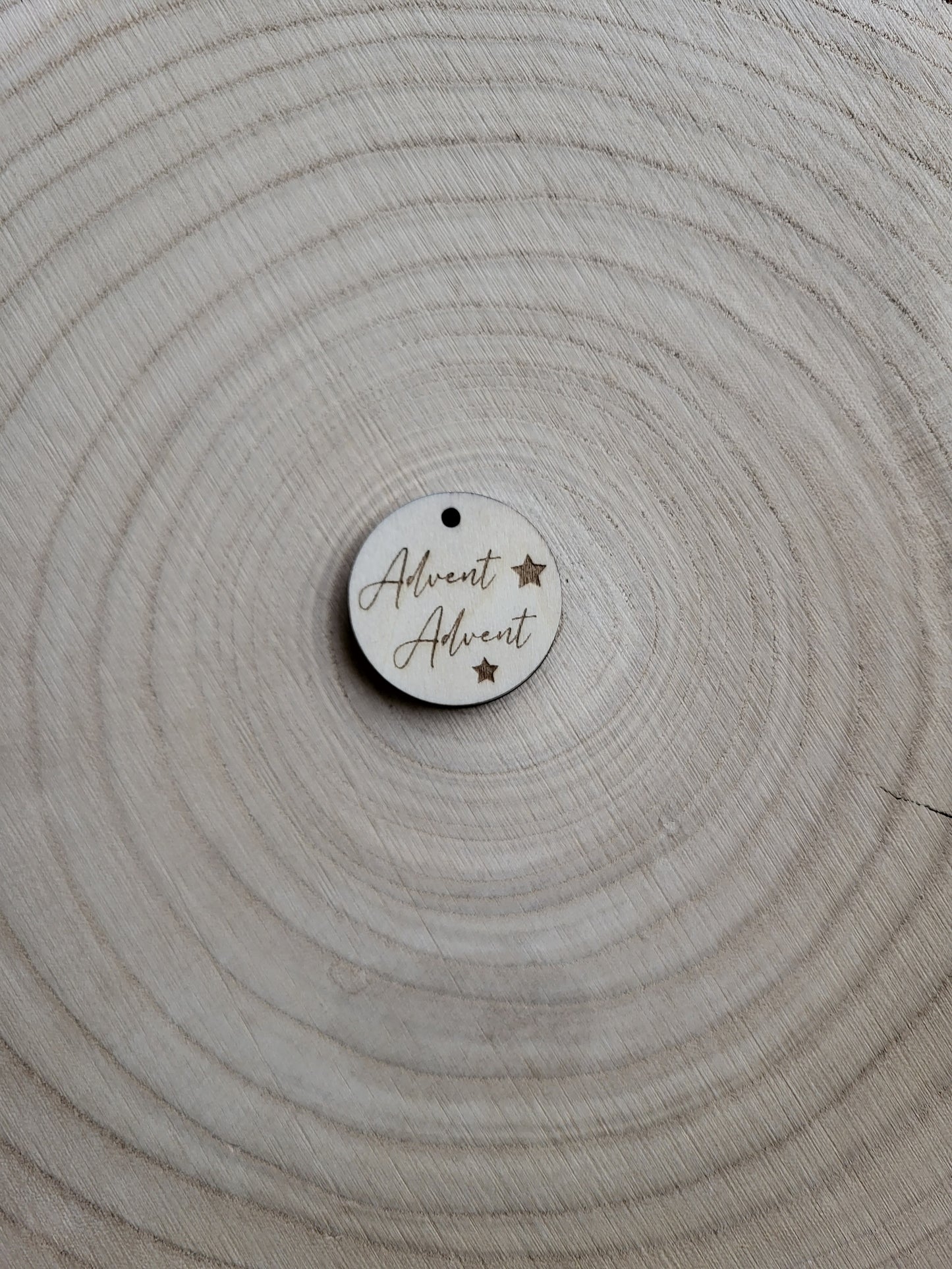 Geschenkanhänger Weihnachten - Advent Advent Sterne