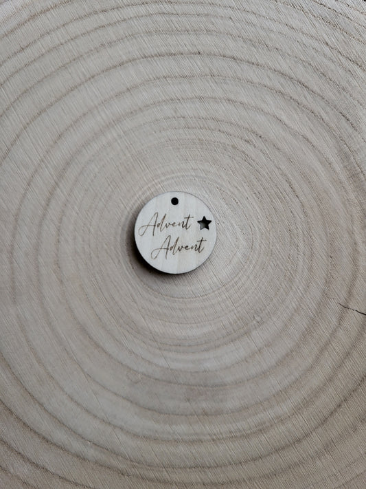 Geschenkanhänger Weihnachten - Advent Advent Stern