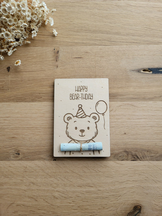Geldgeschenkkarte Bär