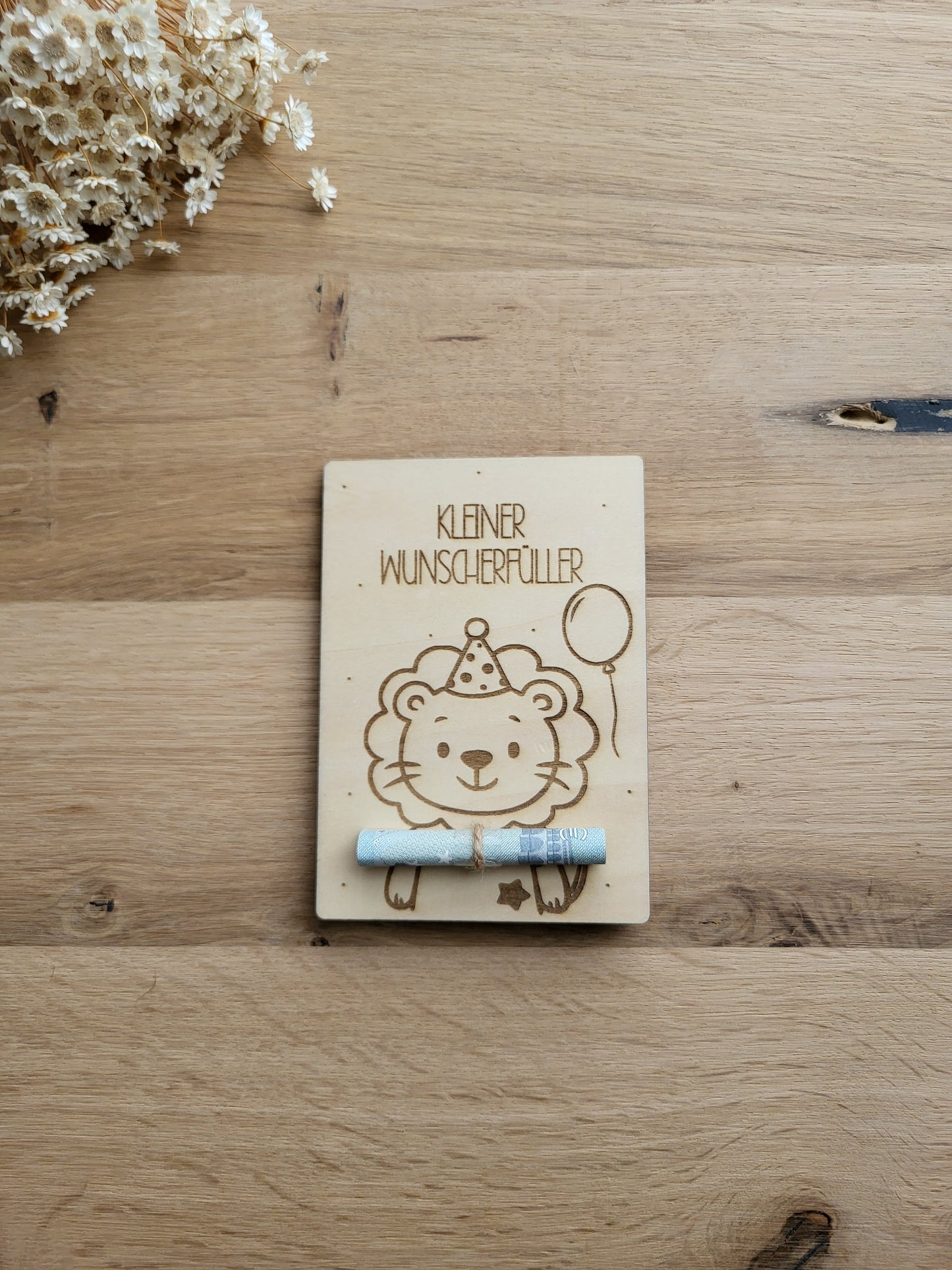 Geldgeschenkkarte Löwe