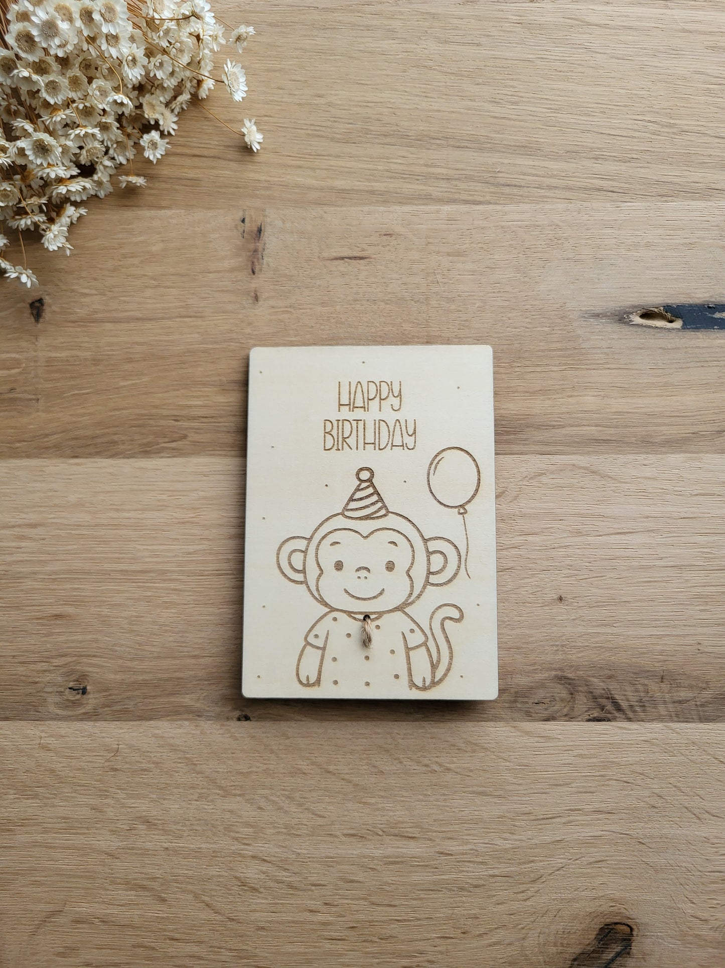 Geldgeschenkkarte Affe