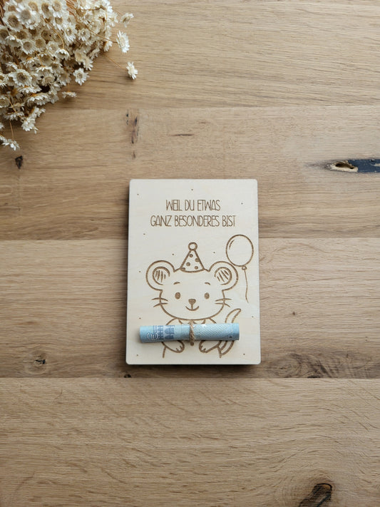 Geldgeschenkkarte Maus