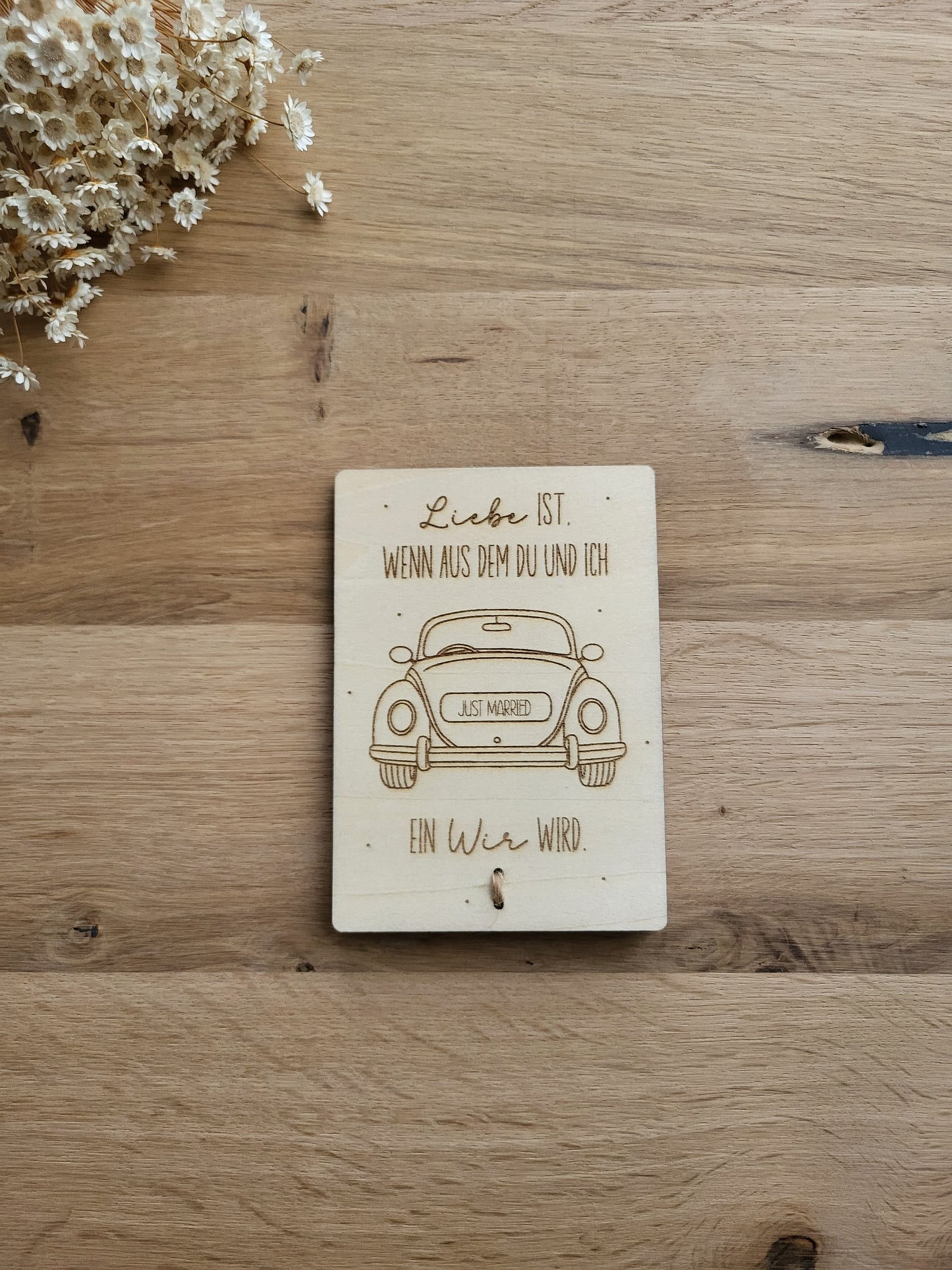 Geldgeschenkkarte Hochzeit - Auto - Liebe ist