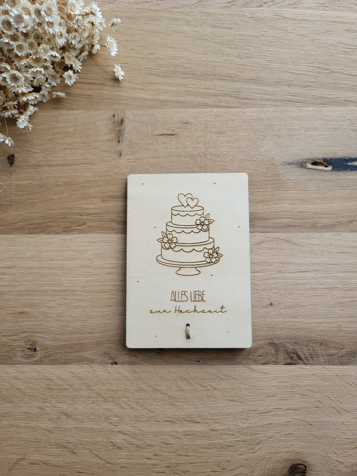 Geldgeschenkkarte Hochzeit - Torte - Alles Liebe