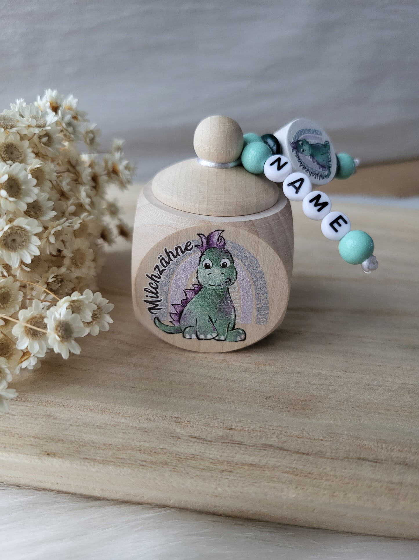 Milchzahndose Dino Personalisiert