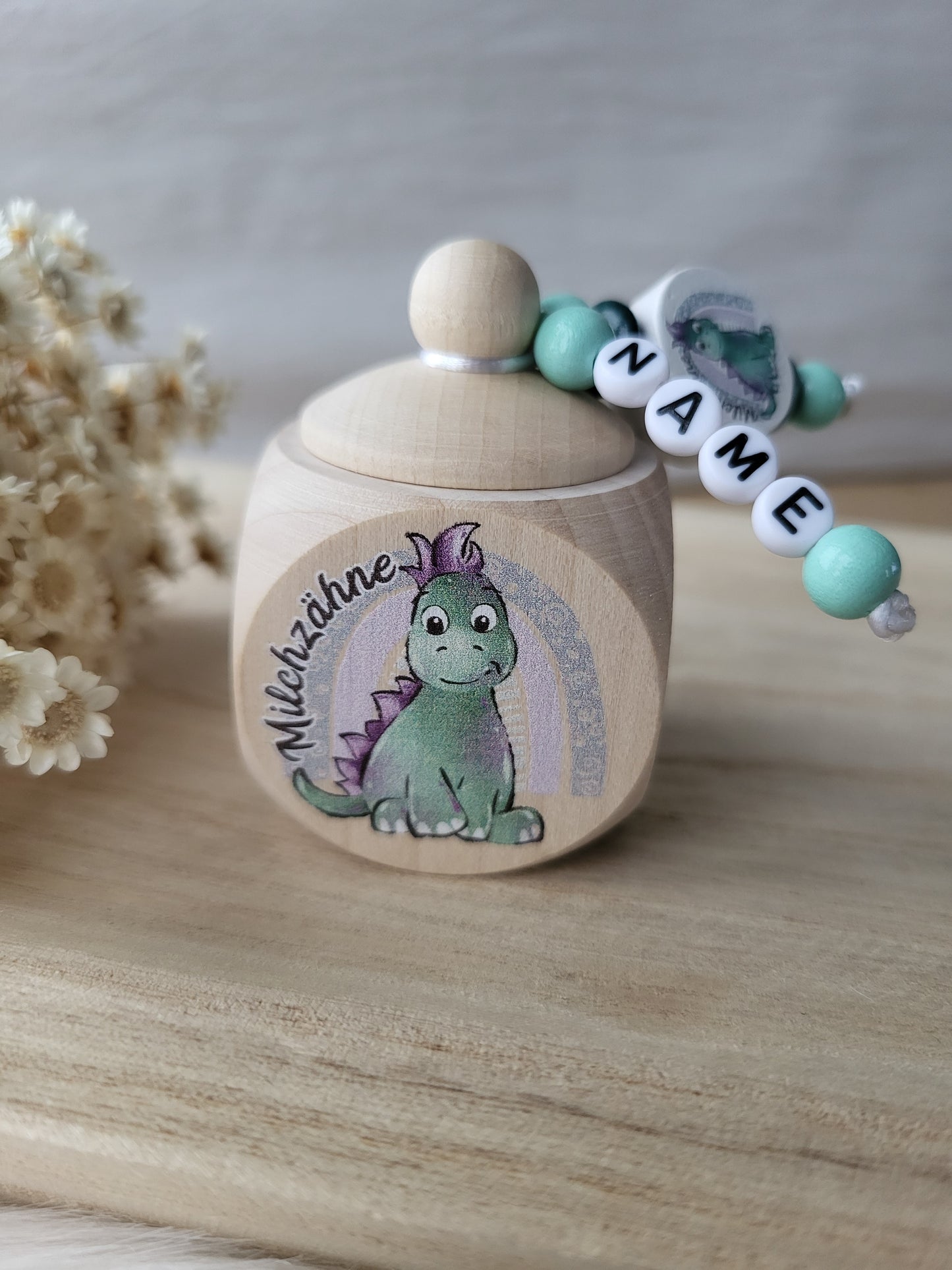 Milchzahndose Dino Personalisiert