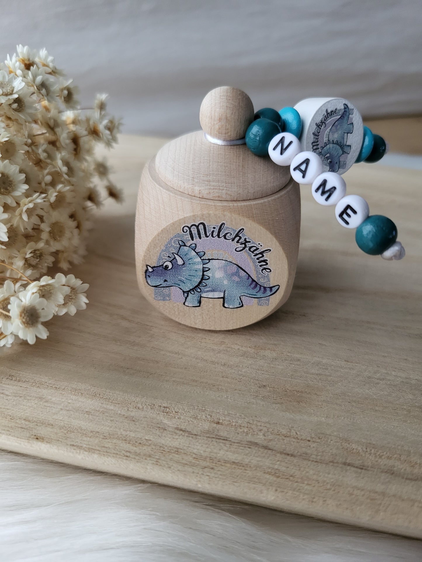 Milchzahndose Dino Triceratops Personalisiert