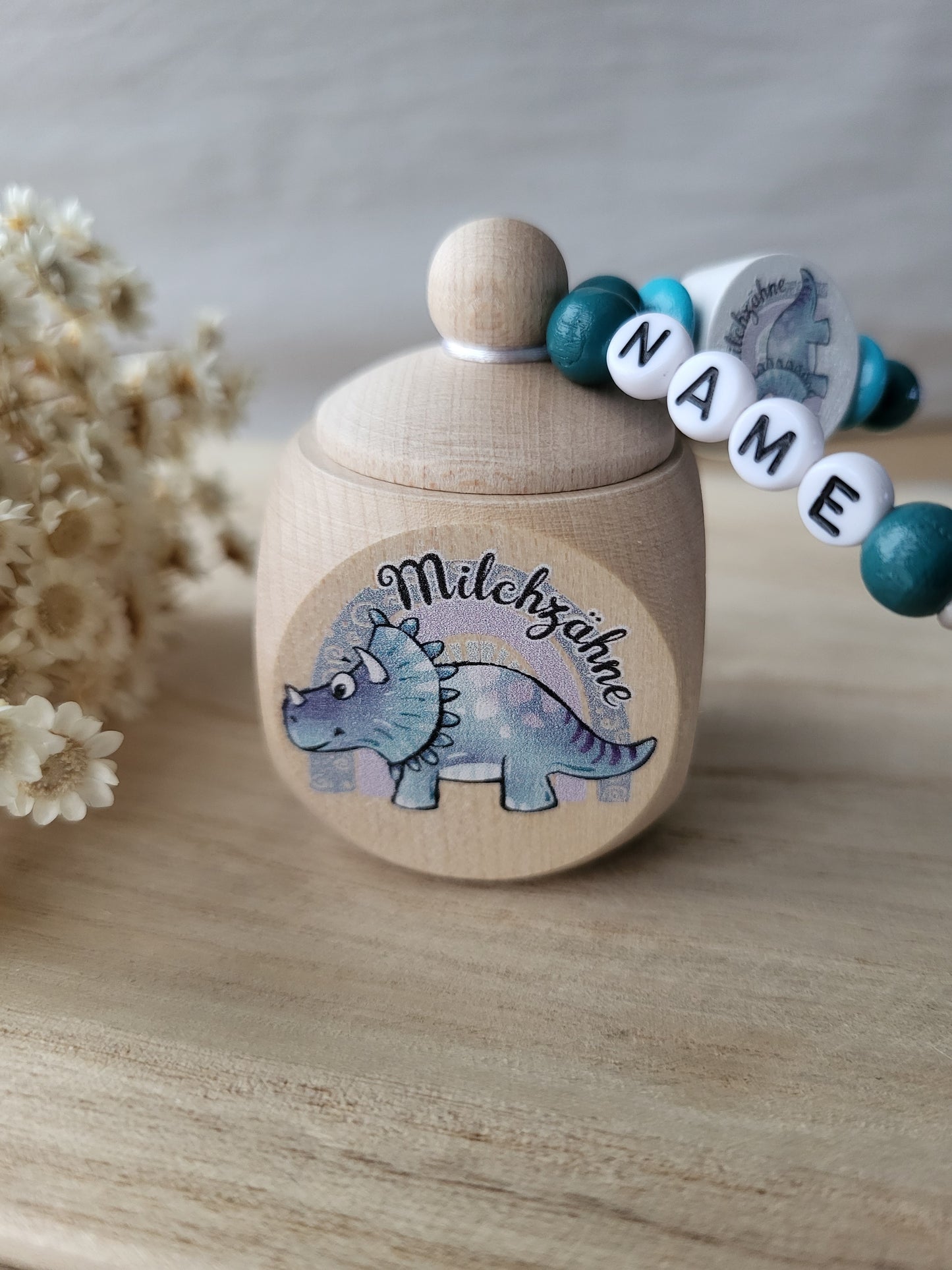 Milchzahndose Dino Triceratops Personalisiert