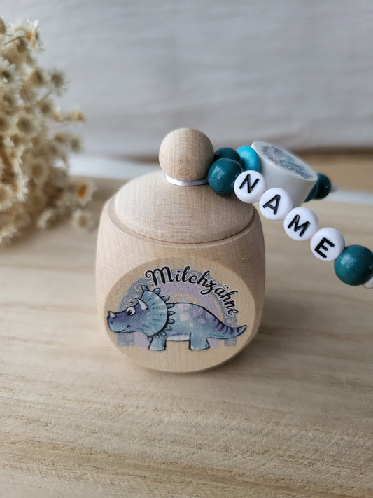 Milchzahndose Dino Triceratops Personalisiert