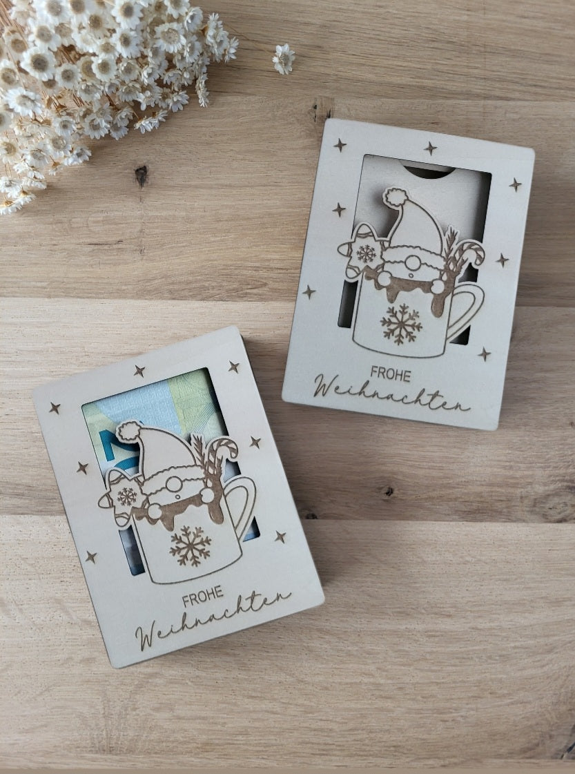 Geldgeschenk Weihnachten - Wichtel - Frohe Weihnachten