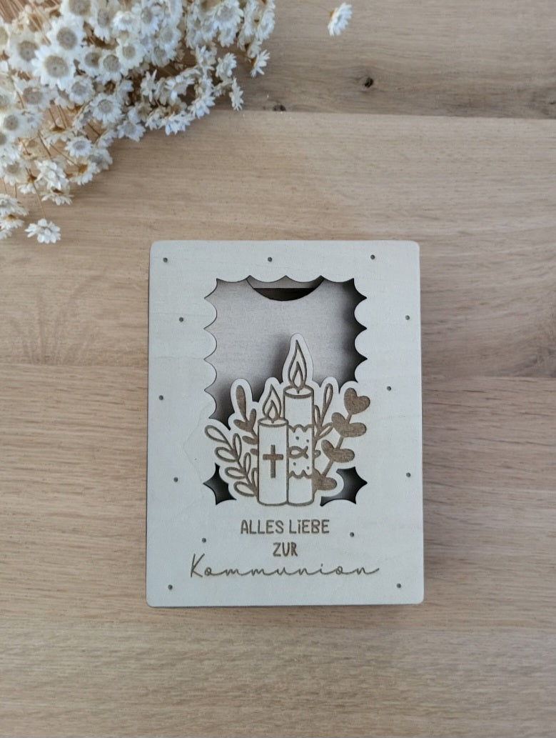 Geldgeschenk Kerze - Kommunion